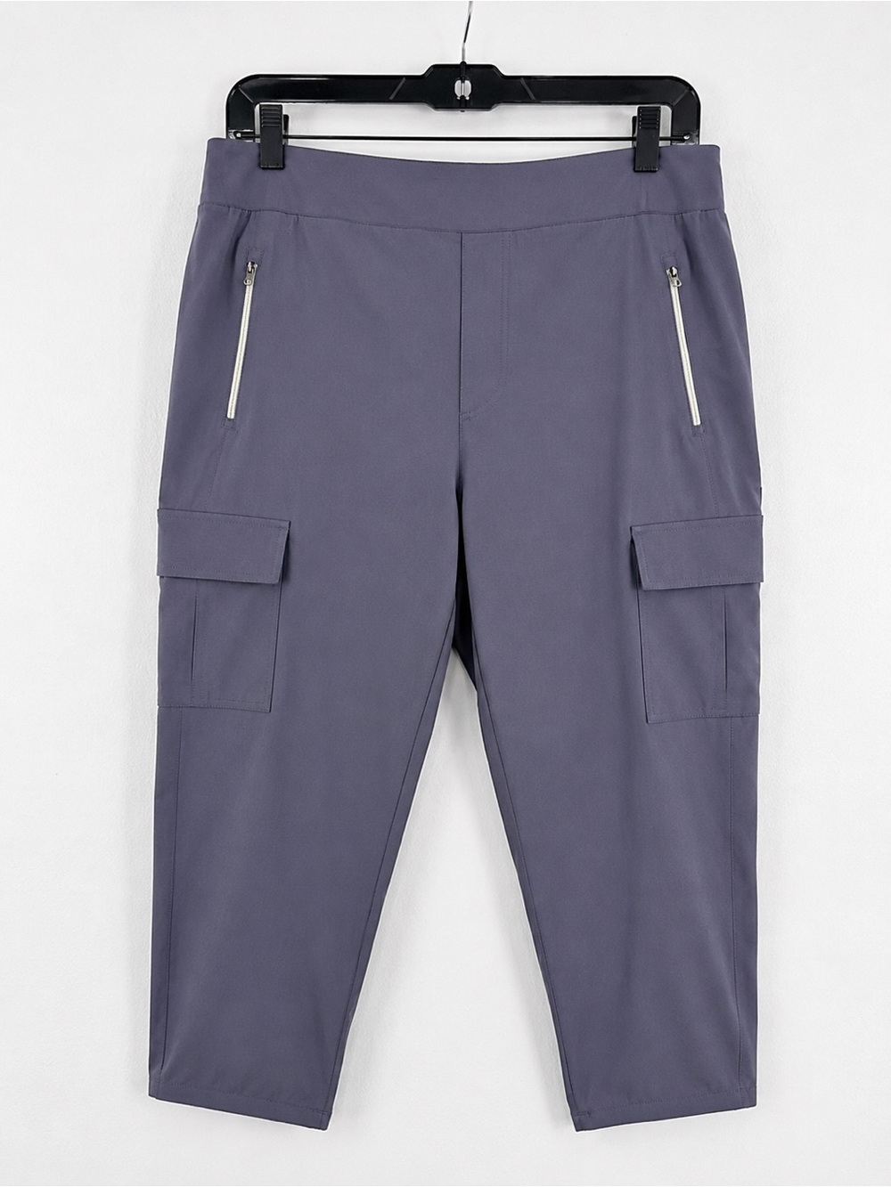 Athleta Size 16 Blue Cargo Ankle Pants Travel Utility Stretch